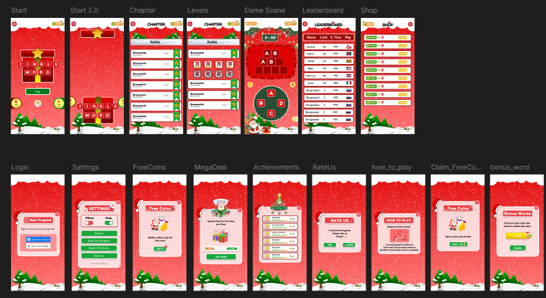 Jingle Wrods UI Design